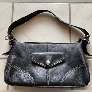 Black leather vintage Fossil shoulder bag